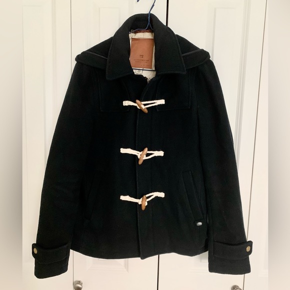 Scotch & Soda dark navy wool coat size Small - Picture 1 of 9